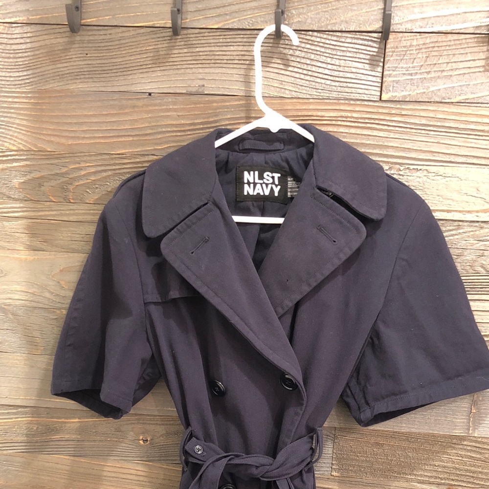 NLST NAVY SHORT SLEEVE TRENCH, NAVY - Picture 4 of 7